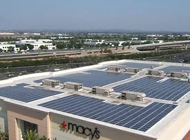 Solar installation on a Macy's store